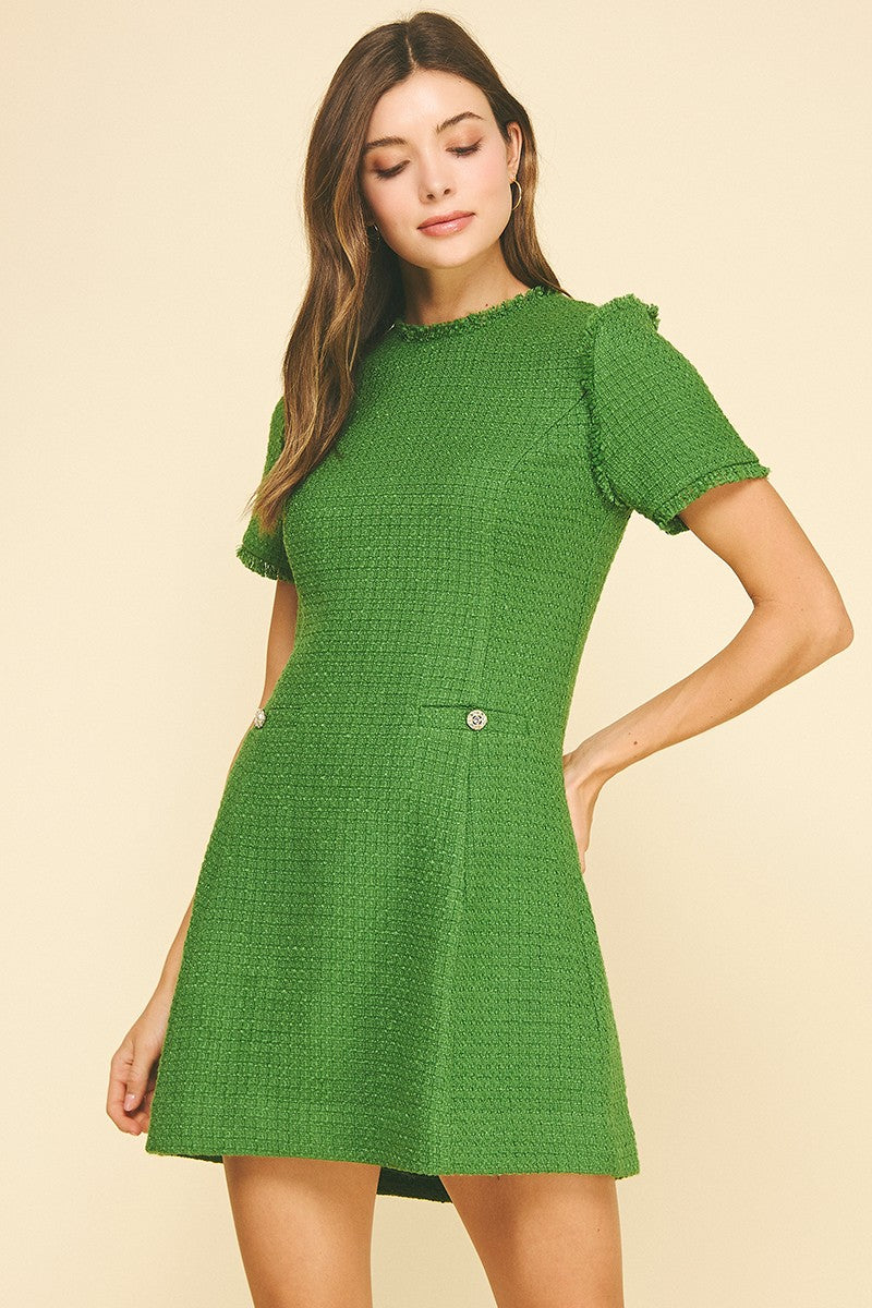 Cynthia Tweed Mini Dress