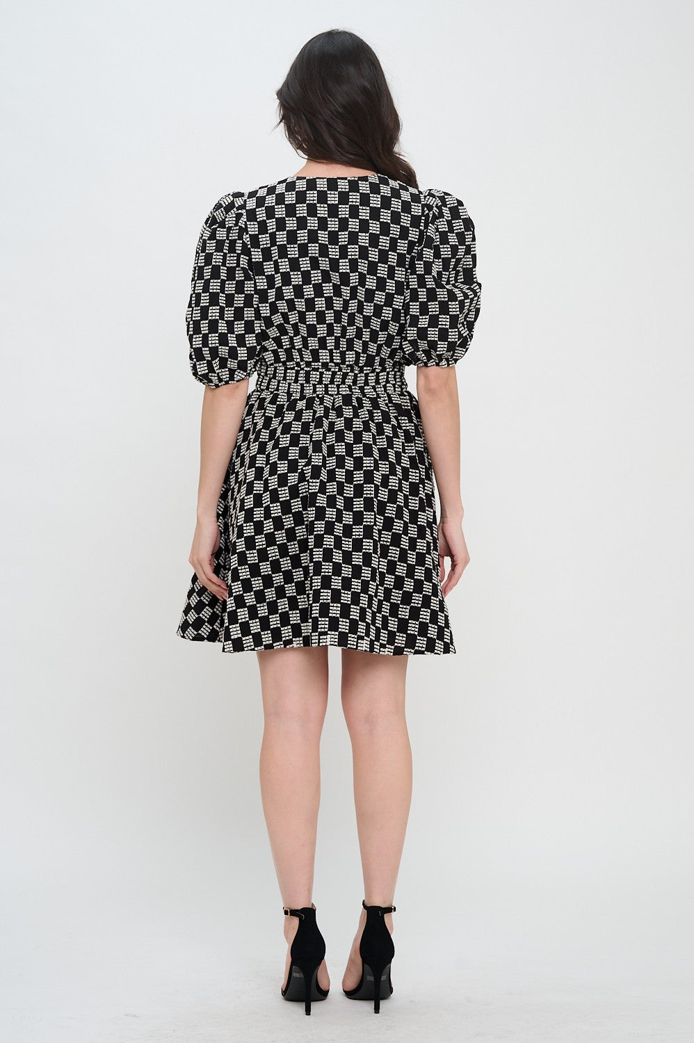 Midnight Weave Short Sleeve Dress