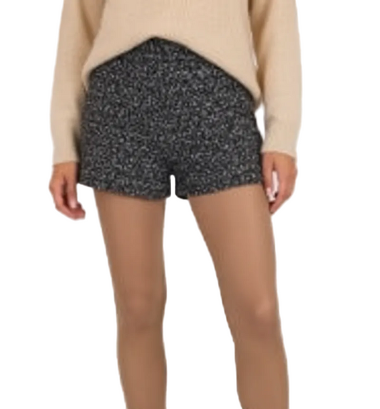 BLACK DIAMOND LUREX STRETCH TWEED HOT SHORT