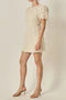 Elara Textured Puff Sleeve Mini Dress