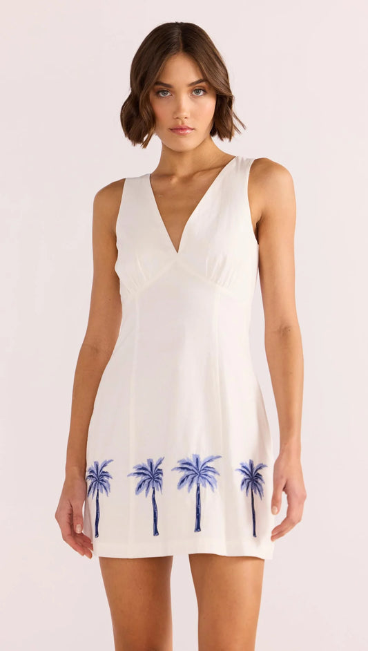 ISADORA EMBROIDERED MINI DRESS