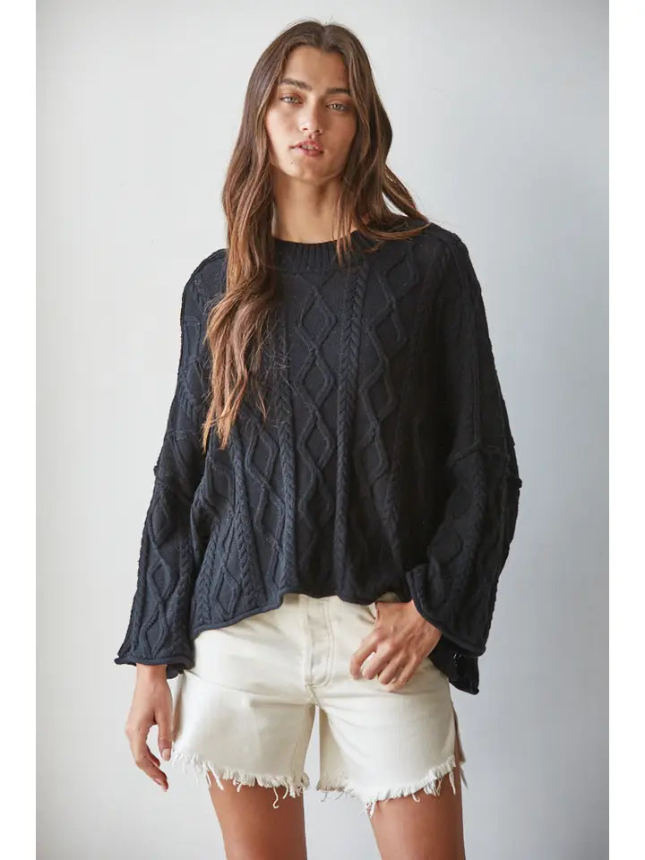 LEAF ME CABLE SWEATER