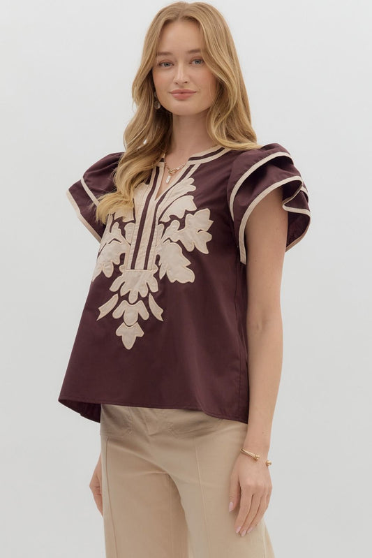 EXPRESS YOURSELF APPLIQUE TOP