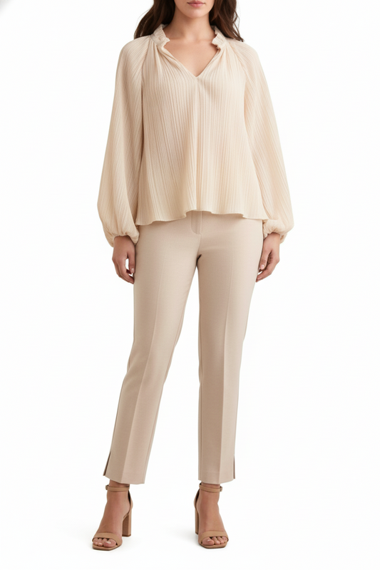 HIGH RISE FLY FRT TROUSER W/ POCKETS