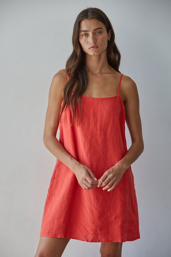 Wendy Woven Linen Mini Dress