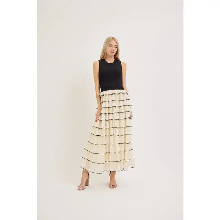 LESLIE RUFFLE MAXI DRESS