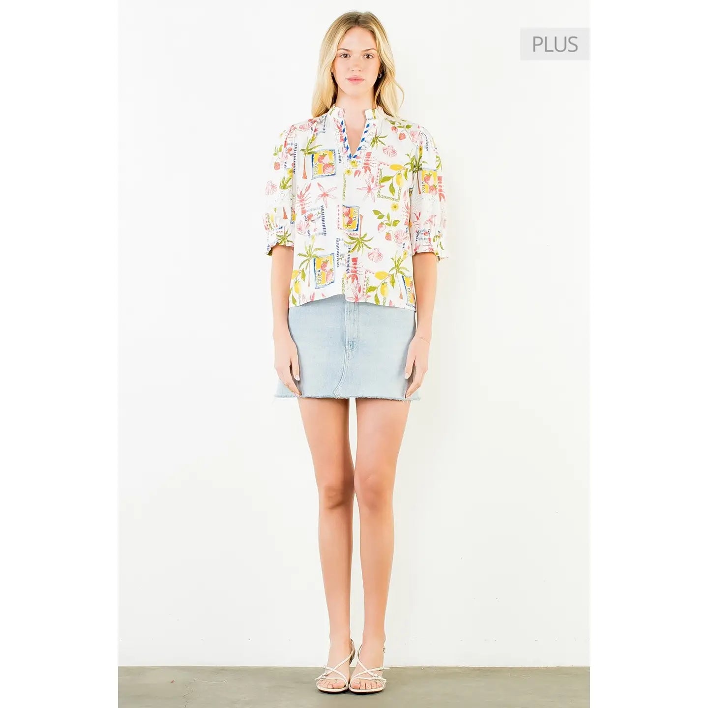 GARDENIA PUFF SLEEVE TOP