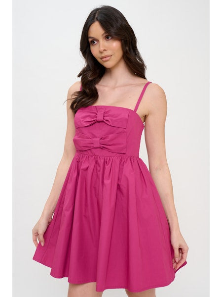 MADDIE POPLIN BOW DRESS