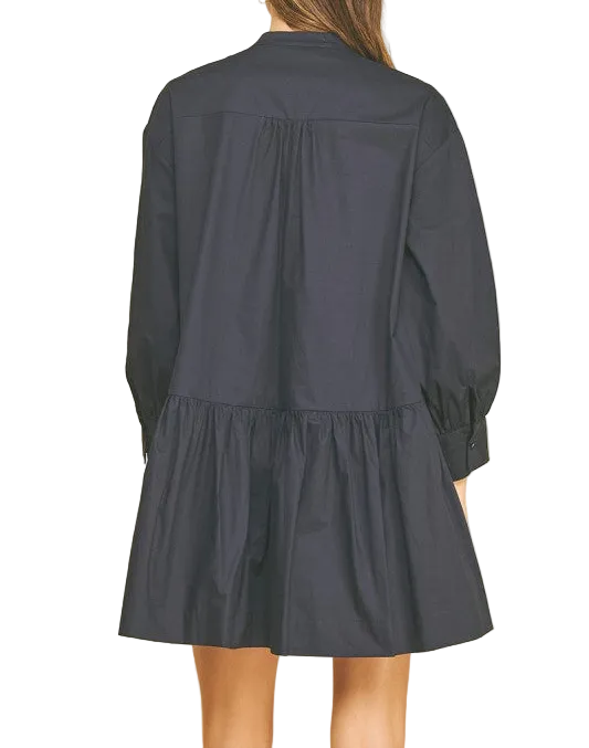 Beth Embroidered Button Down Mini Dress