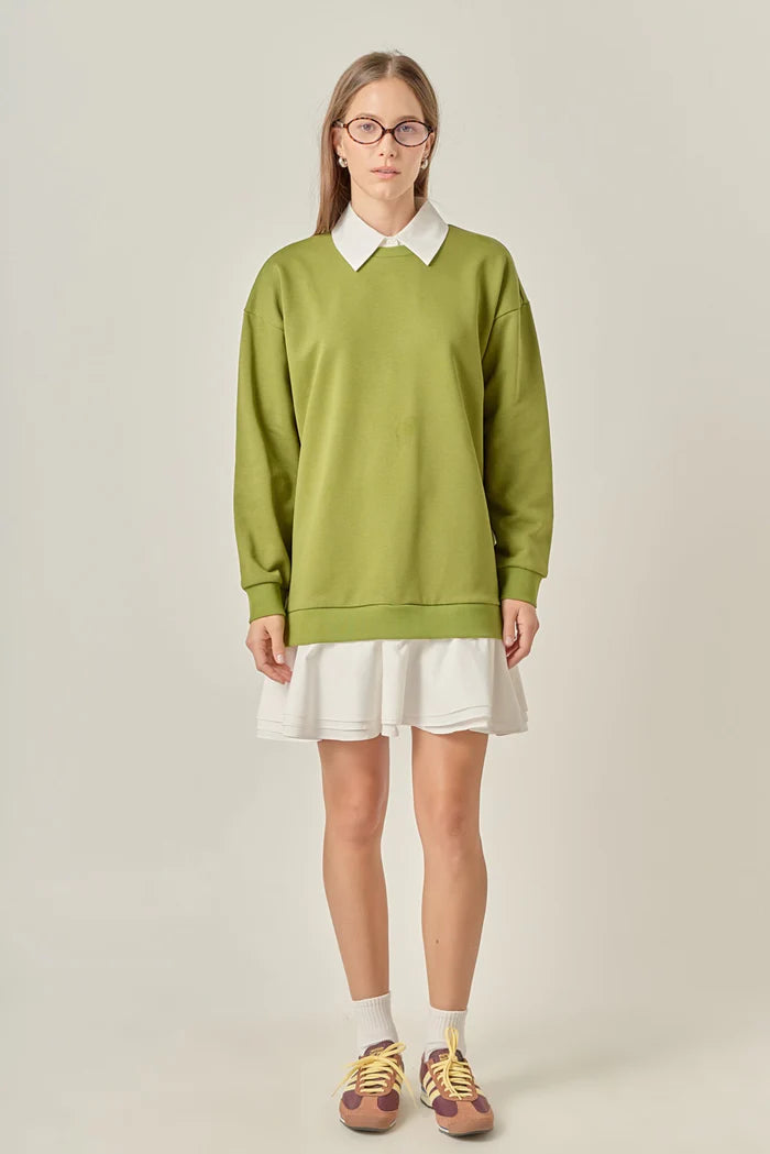 Dauphin Mixed Media Mini Dress
