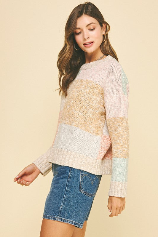 Amelia Colorblock Crew Sweater