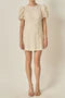 Elara Textured Puff Sleeve Mini Dress