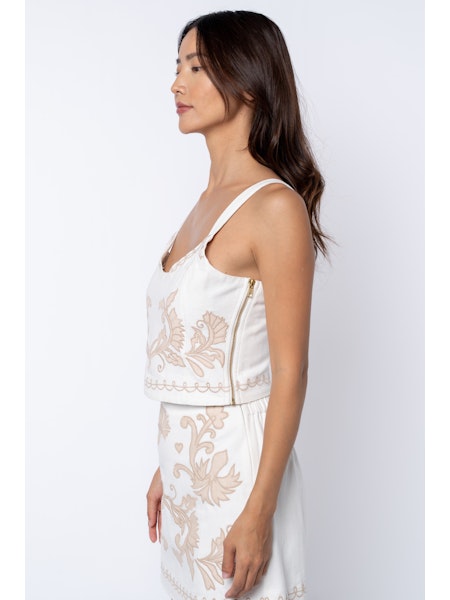 Lyra Embroidered Strap Top