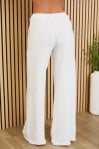 RAW EDGE ELASTIC WAIST PANTS WITH DRAWCORD