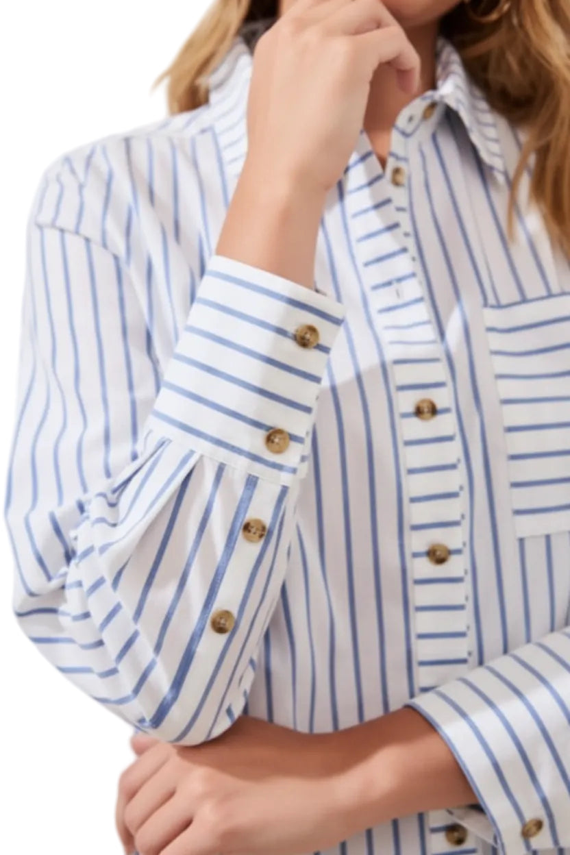 JOLEEN CLASSIC COLLARED STRIPED SHIRT