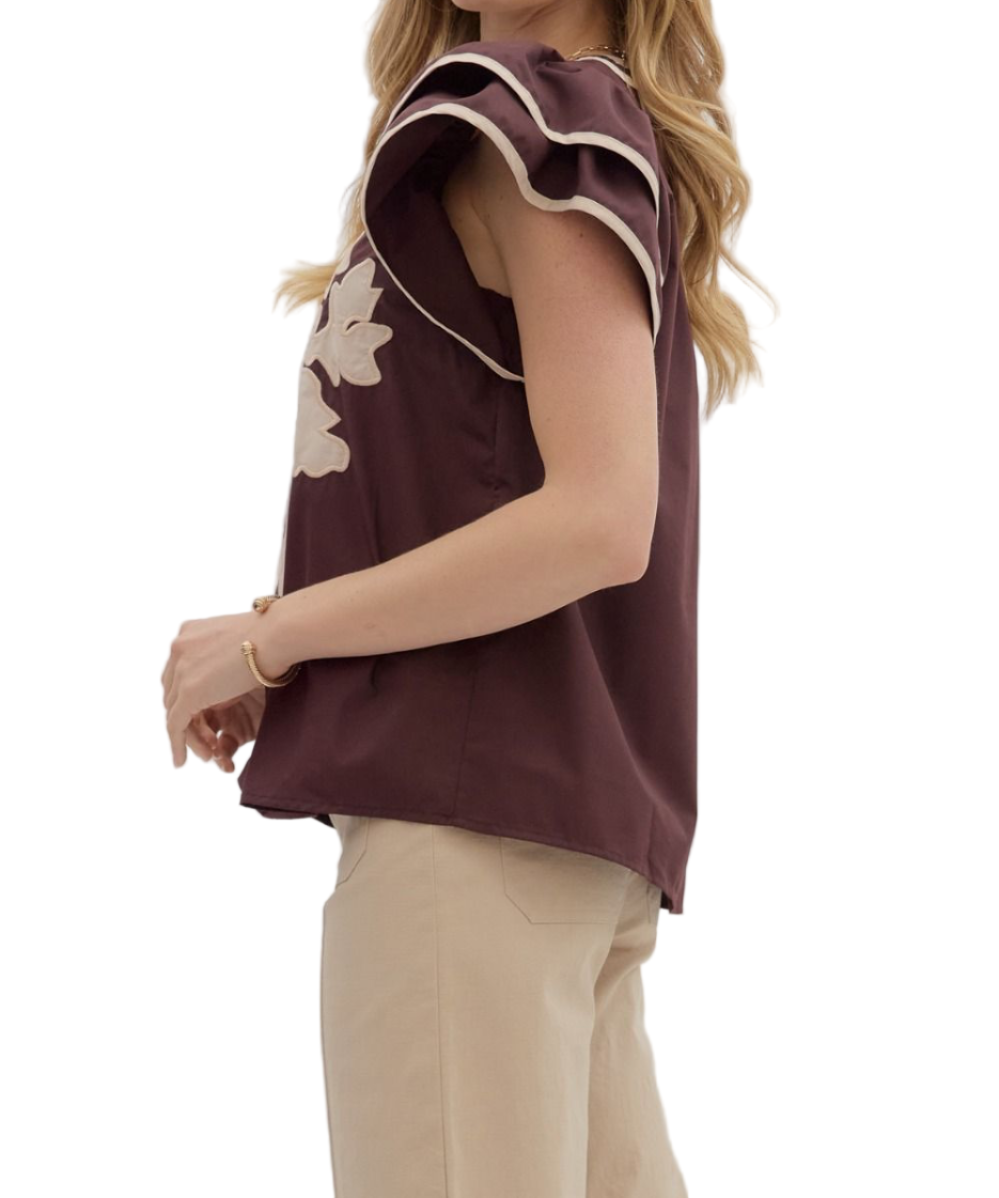 EXPRESS YOURSELF APPLIQUE TOP