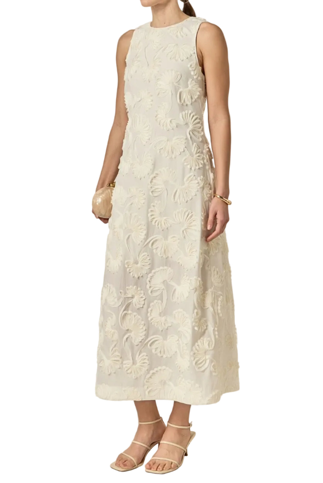 Yolanda Shell Sleeveless Midi Dress