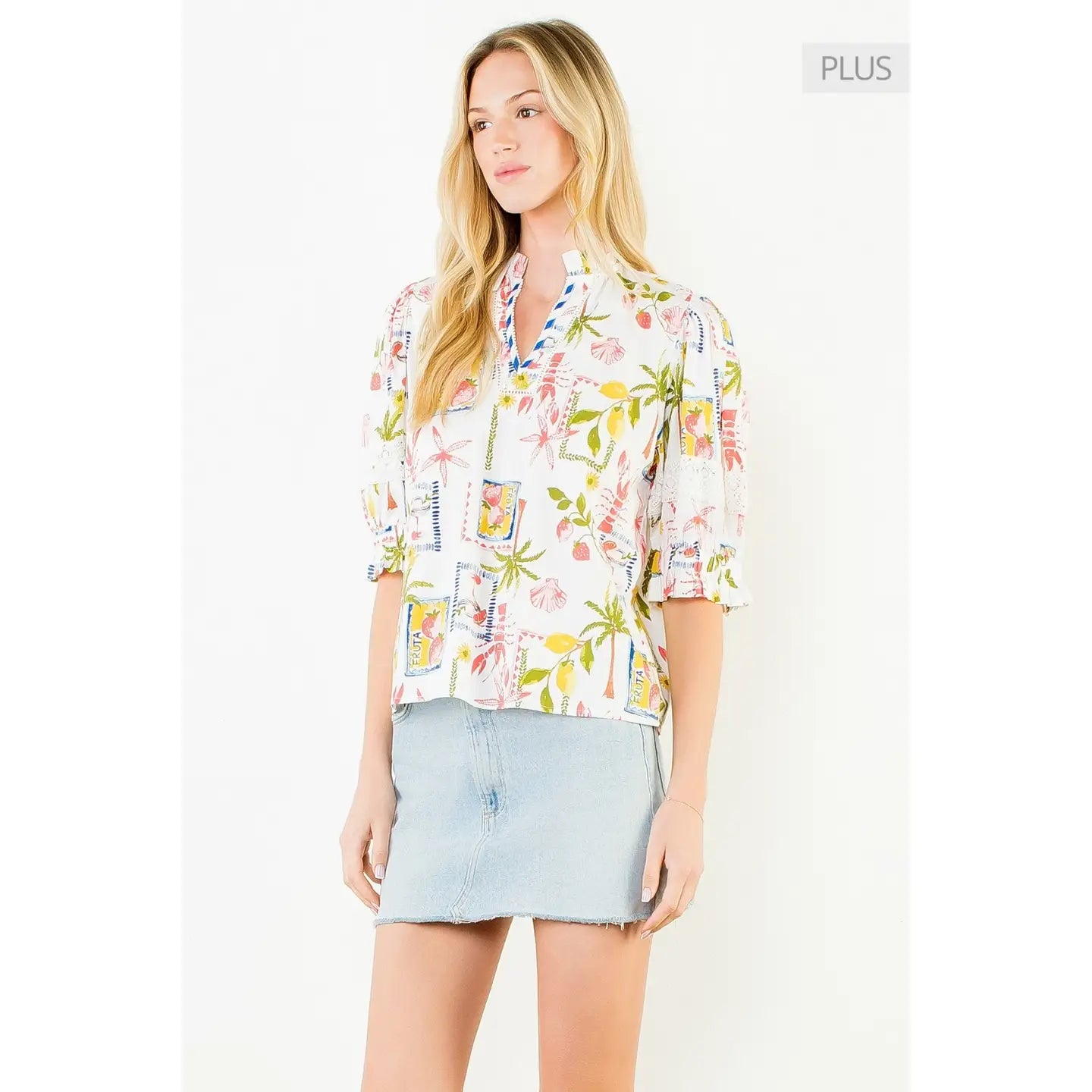 GARDENIA PUFF SLEEVE TOP