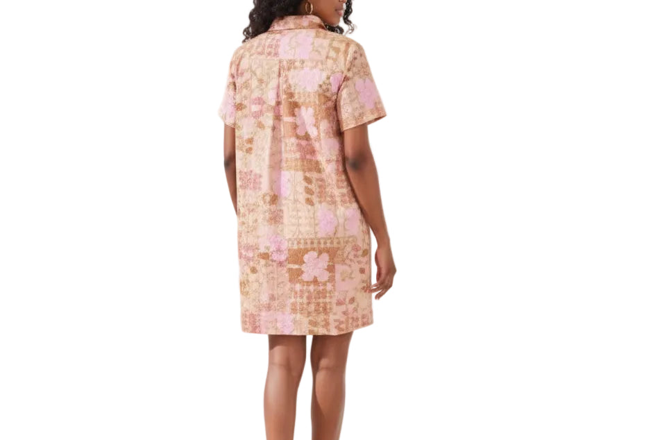EMMY S/S 1/2 BTN PLACKET DRESS