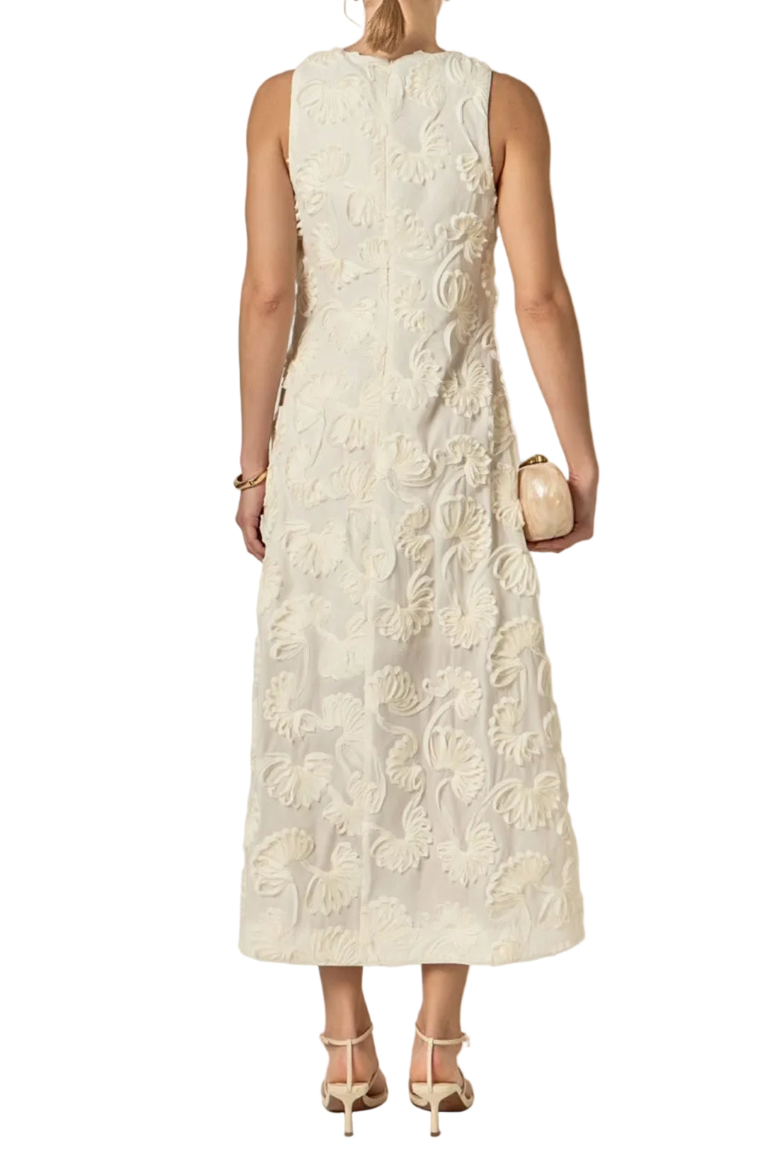 Yolanda Shell Sleeveless Midi Dress