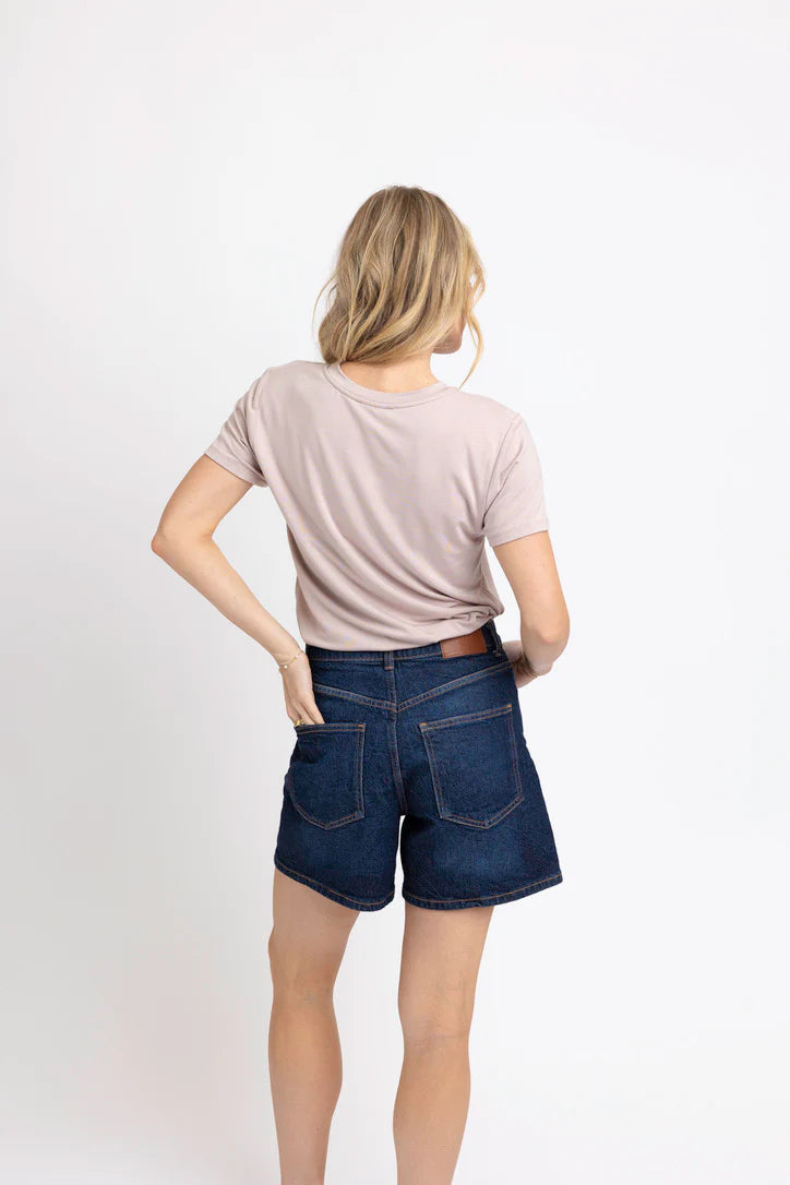 Solid Double Layer Crew Tee