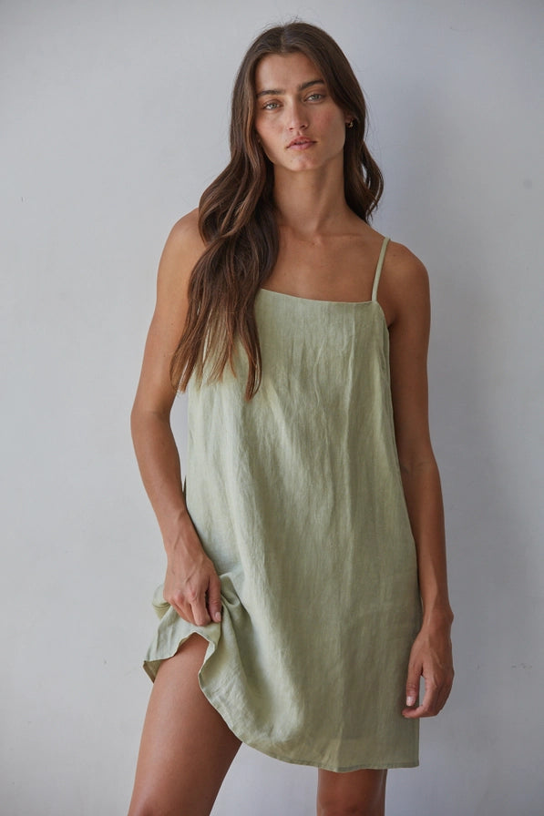Wendy Woven Linen Mini Dress