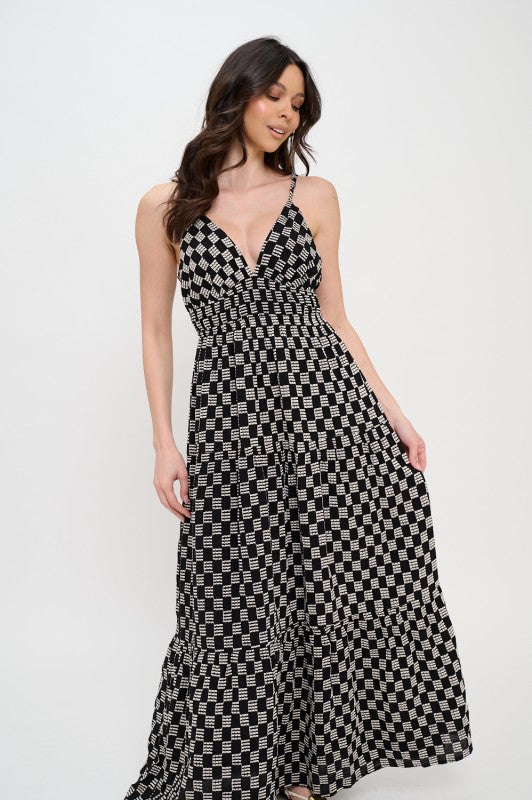 Midnight Weave Maxi Dress