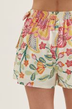 Pink Print Cotton Skorts