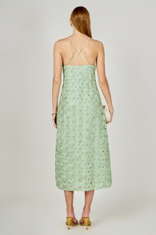 Indie Lace Spaghetti Strap Maxi Dress