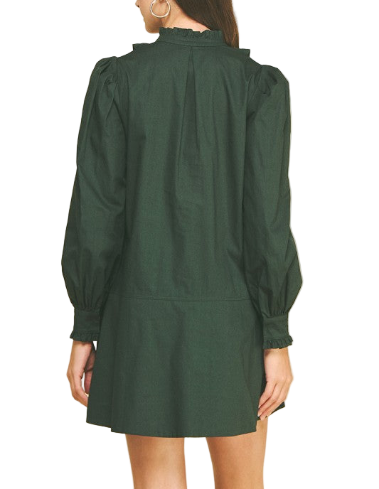 Amy Ruffled Detail Mini Dress