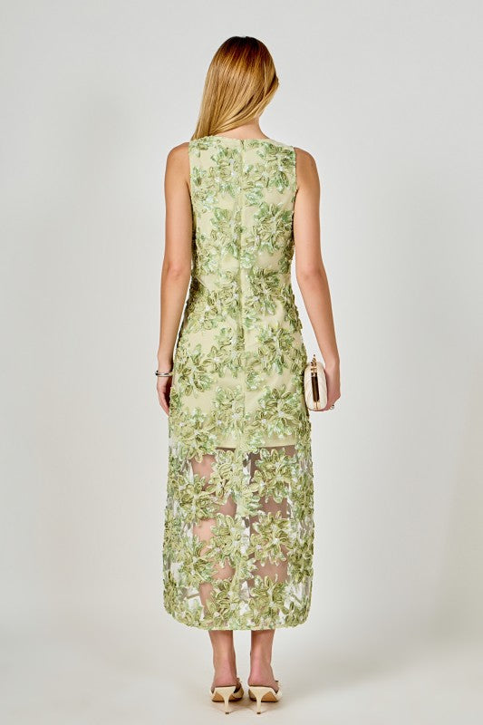 Beauty Textured Sleeveless Maxi Dress