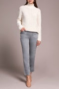 MOCK NECK SWEATER W/ SPECIAL WASH