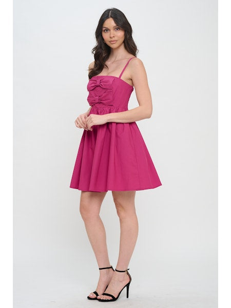 MADDIE POPLIN BOW DRESS