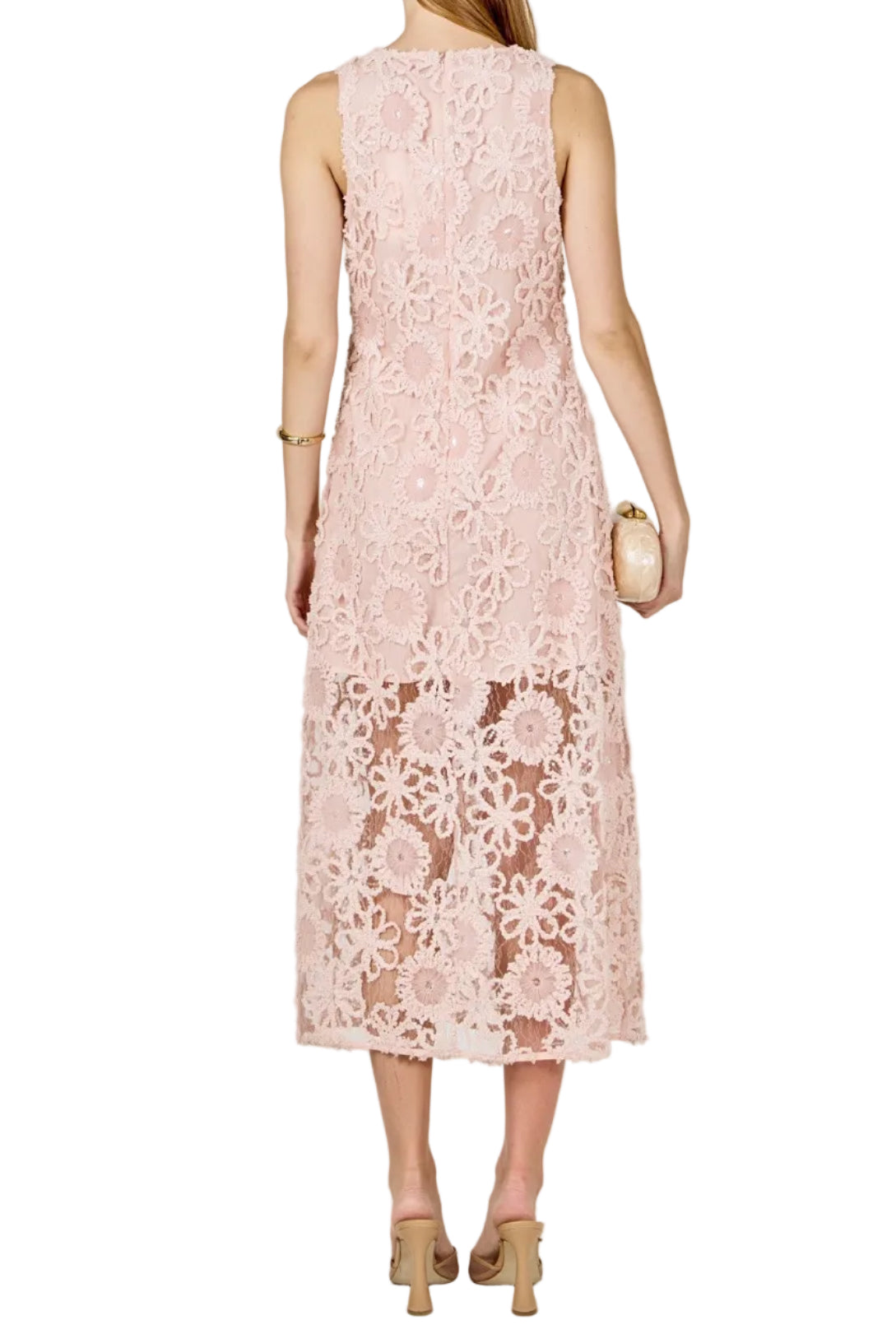 Romance of Flowers Lace Cami Maxi Dress