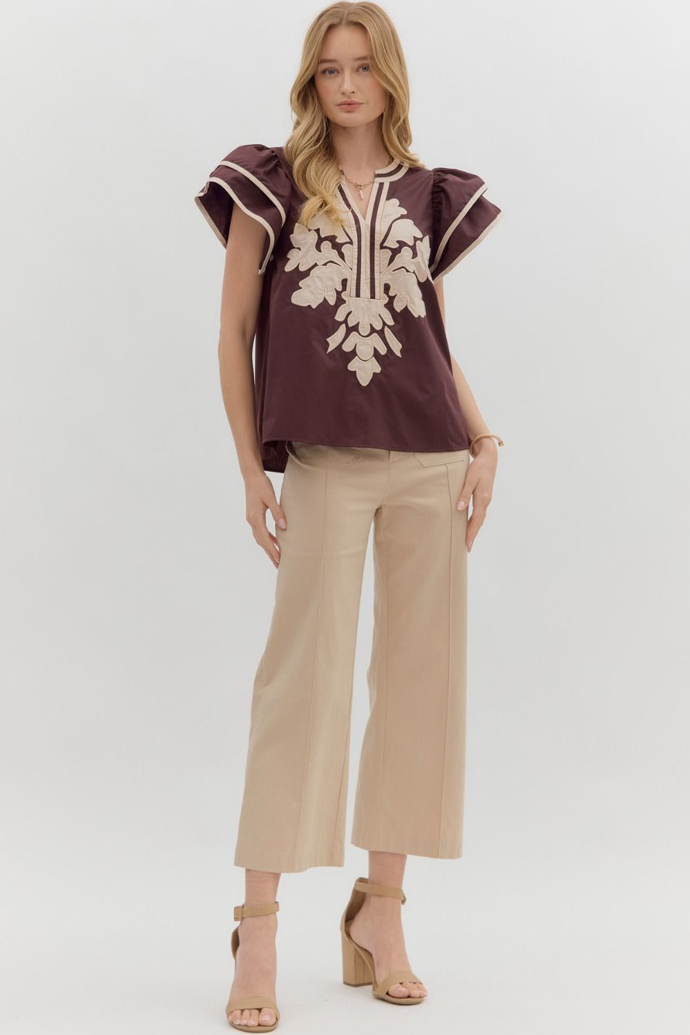 EXPRESS YOURSELF APPLIQUE TOP