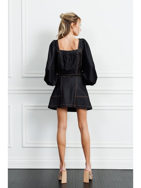 Elma Denim Button Down Mini Skirt
