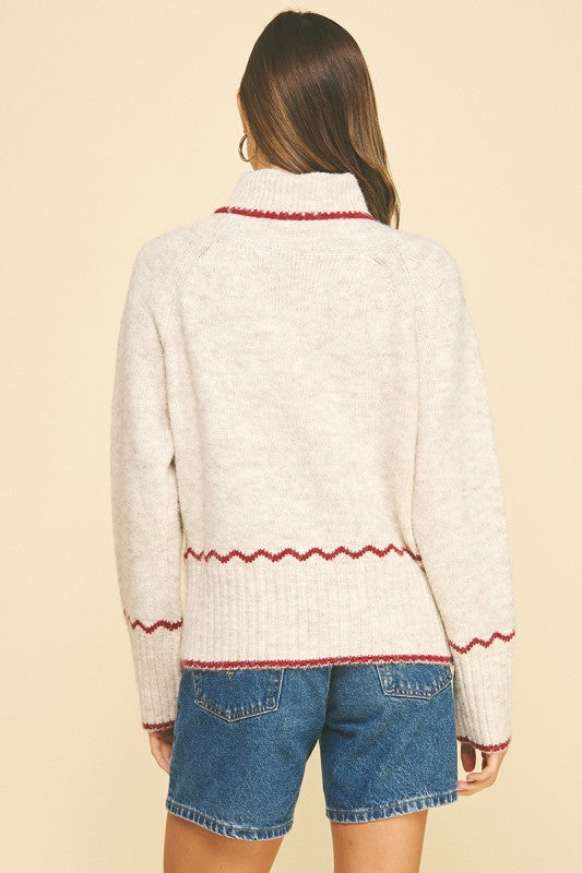 Dara Hem Detailed Knit Sweater
