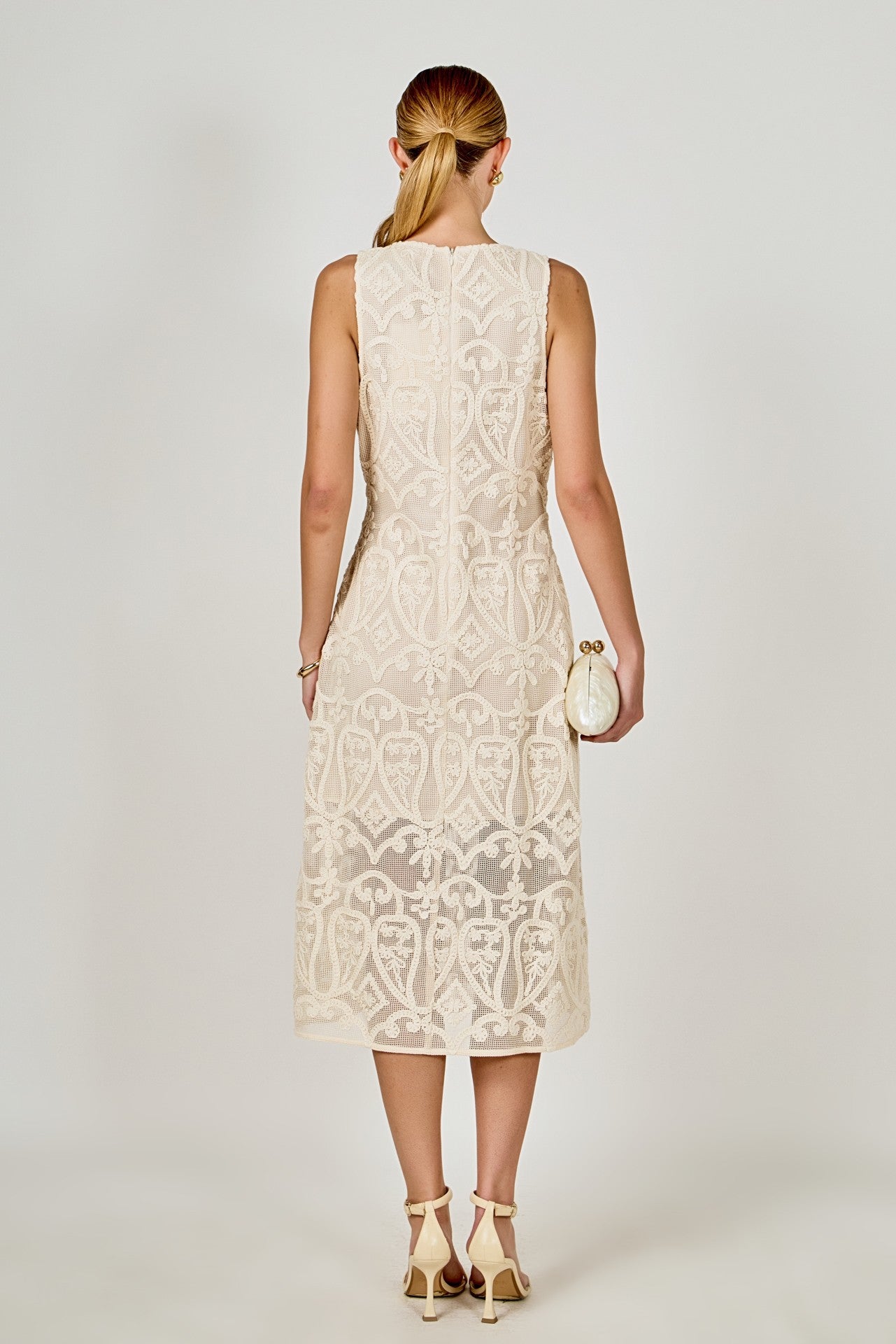 Tiffany Textured Sleeveless Maxi Dress