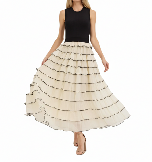 LESLIE RUFFLE MAXI DRESS