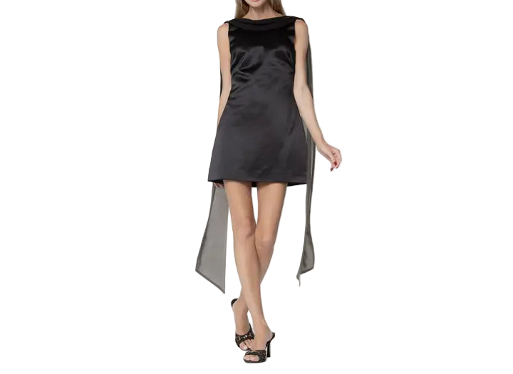 Jenna Draped Cowl Neckline Mini Dress