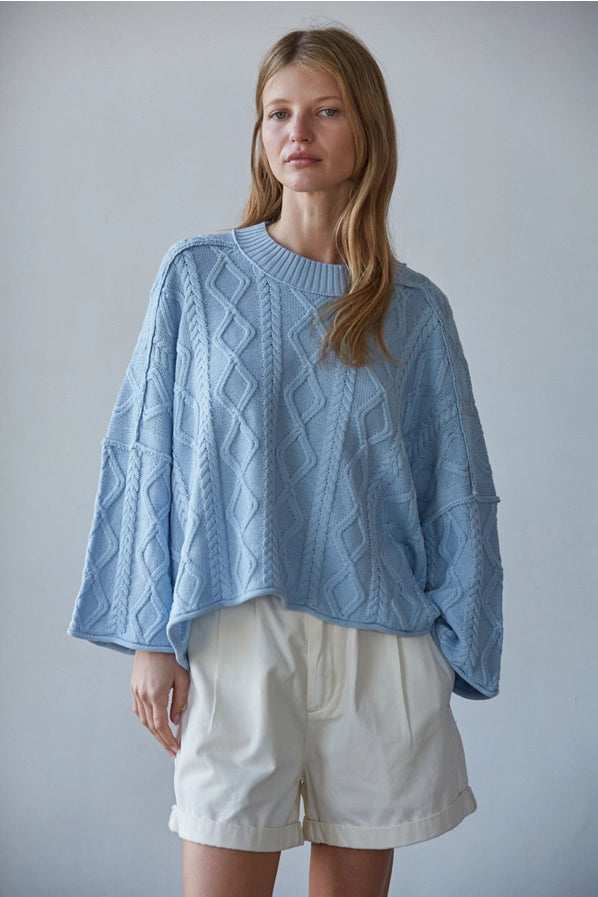 LEAF ME CABLE SWEATER