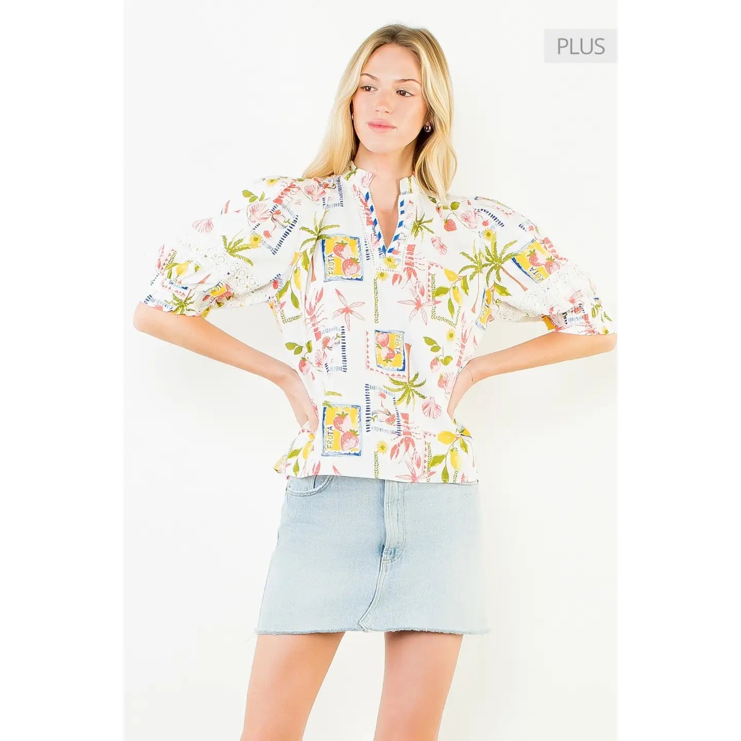GARDENIA PUFF SLEEVE TOP