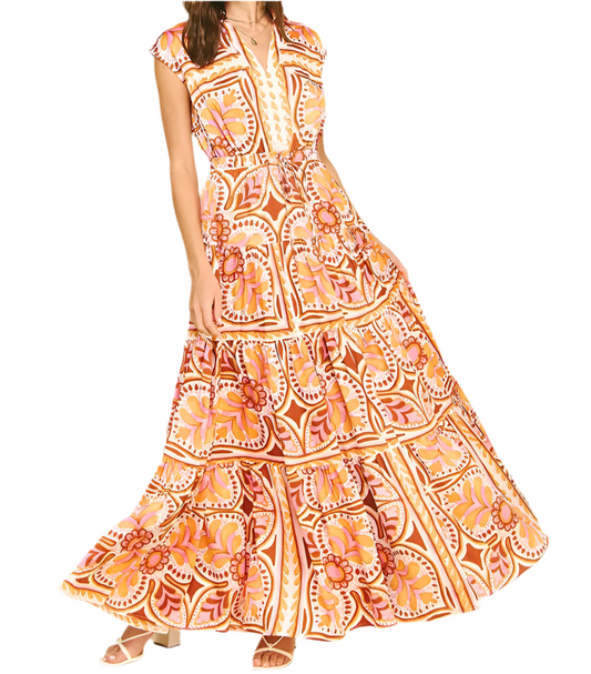 MAXINE Floral Tiered Maxi Dress