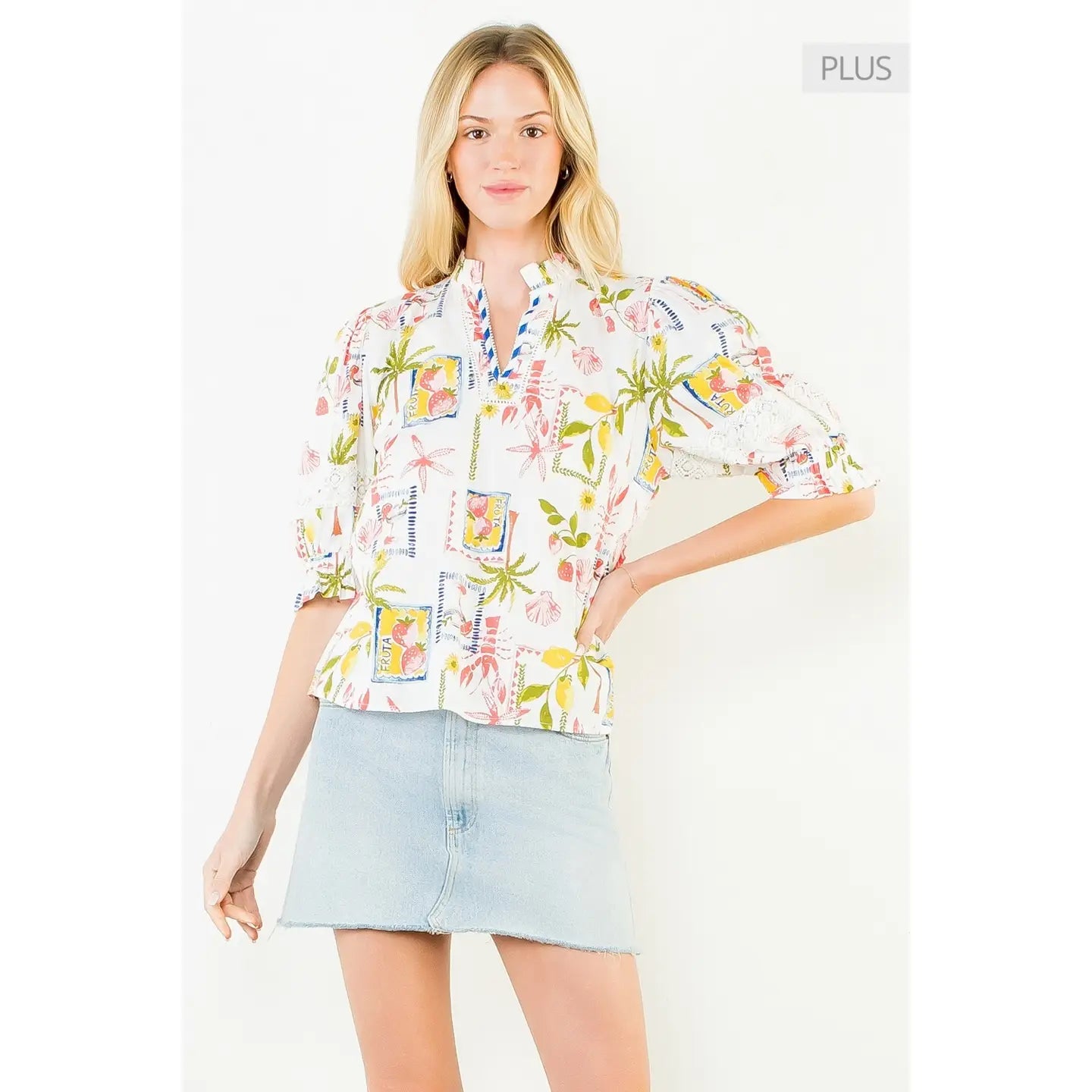 GARDENIA PUFF SLEEVE TOP