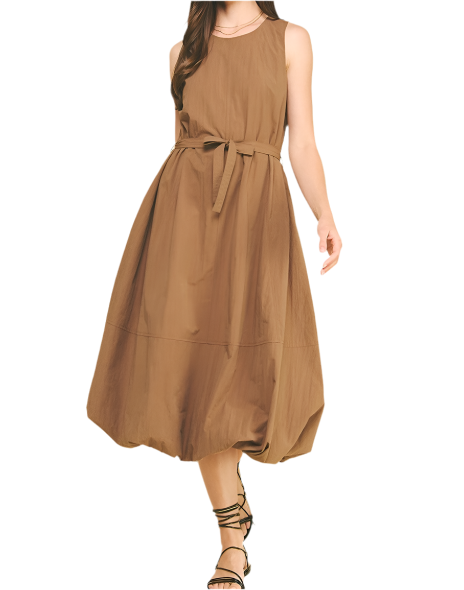 Kathrine Bubble Hem Midi Dress