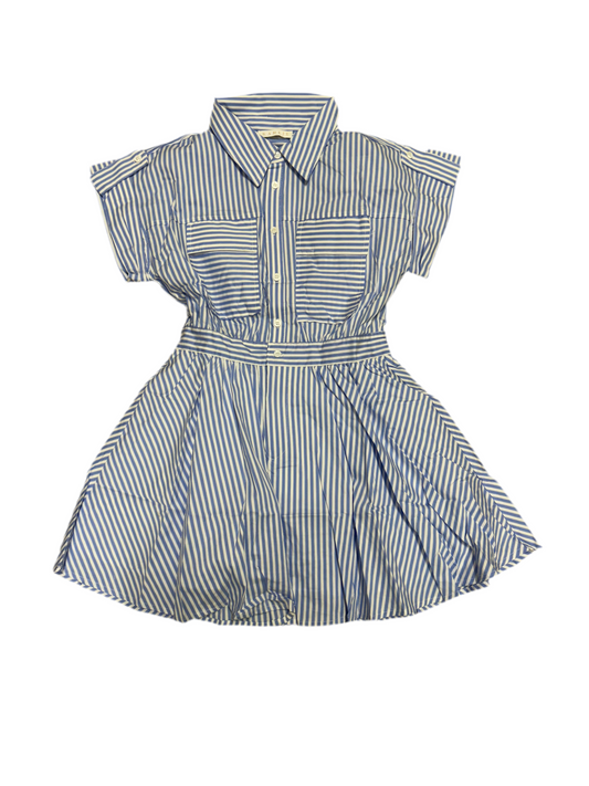 STRIPE POPLON UTILITY POCKET DRESS