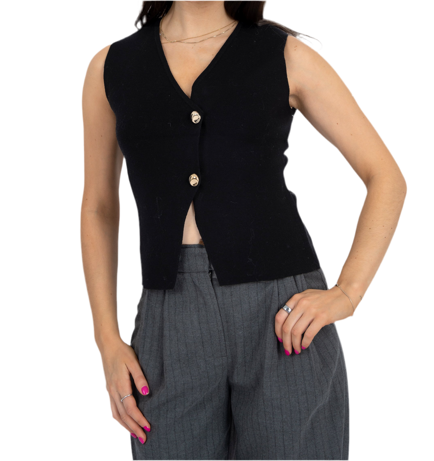 BLODWYN SLEEVELESS V-NECK VEST