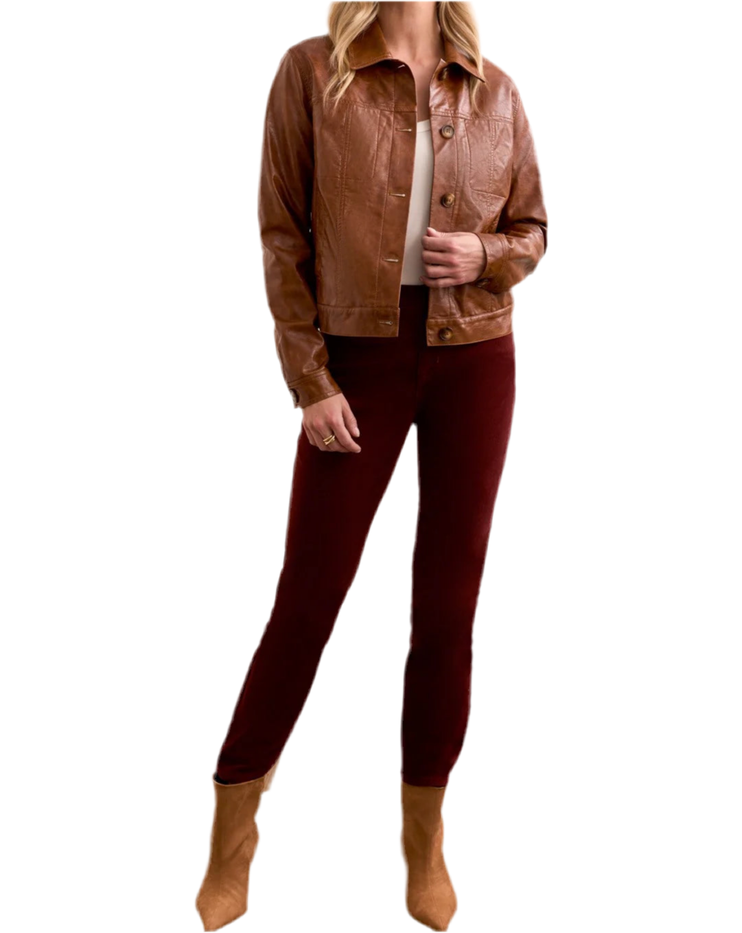 JACKIE FAUX LEATHER JACKET