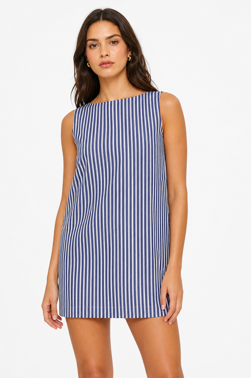 DELMAR STRIPE SHIFT DRESS
