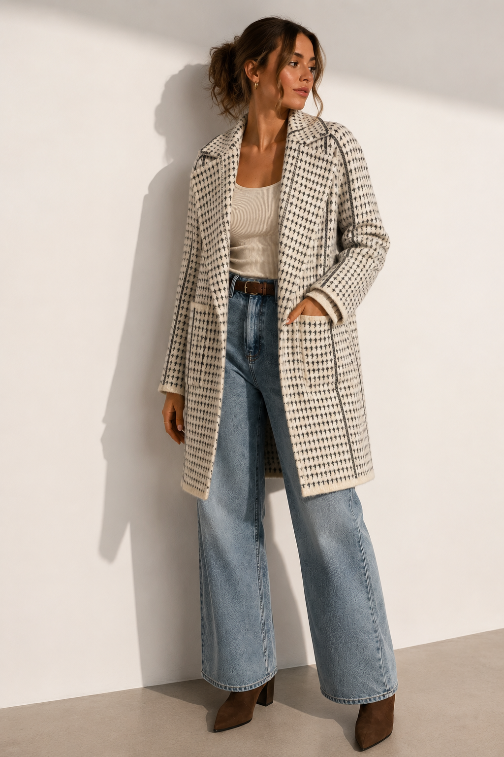 MARCEAU HOUNDSTOOTH COAT